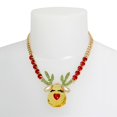 thumbnail image 3 of Betsey Johnson Womens Reindeer Pendant Necklace, 3 of 3