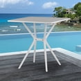 thumbnail image 2 of Basma White Plastic Square Dining Table, 2 of 8