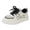 Black, variant on LTTVQM Sneakers for Girls Boys Lace-Up Mesh Chunky Platform Breathable Running Walking Shoes Comfortable Soft Casual School Athletic Footwear Black 9 Toddler