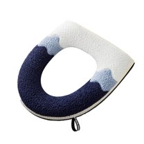 YIMWNYI Zipper Model Toilet Seat Cover, Embroidered Toilet Seat Cover, Waterproof Household Toilet Seat Protector, Four Seasons Universal Toilet Seat Washer, Soft & Easy to Clean