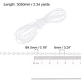 thumbnail image 2 of Unique Bargains Chaîne Perlée de 3,34 Verges pour Stores à Rouleau, Cordon pour Pièces de Réparation de Fenêtre, Blanc, 2 of 5