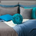 thumbnail image 6 of JWH 3D Round Handmade Decorative Velvet Sunflower Throw Pillows with Insert for Sofa Couch Bed Bedroom Home with Insert 12inch Lake Blue, 6 of 6