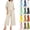 #03 Beige, variant on Womens Summer 2 Piece Sets for Women Crew Neck 3/4 Batwing Sleeve Top Wide Leg Culottes Outfits Soft Daily Casual Suits,XXL,#03 Yellow