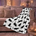 thumbnail image 6 of Playful Black Cats White, Playful Pet Portrait Pattern, Warm Flannel Blanket for Living Room and Bedroom with Detailed Artwork, Cat Lovers Thanksgiving Gift, Pet Lover Home Decor, 6 of 9