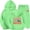 Green, variant on FAOWME Big Girls Boys Outfits Long Sleeve Letter Print Hooded Sweatshirt And Drawstring Elastic Waist Pants Comfortable Fashion Sets For Casual Daily Wear Black 2-3 Years
