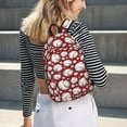 thumbnail image 4 of Lafuoo Cute Baseball Pattern Canvas Backpack, Zipper Laptop Backpack Travel Bag Sports Bag Unisex-Small, 4 of 5