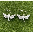 thumbnail image 2 of Silver Dragonfly Dangle Earrings - Nickel Free, 2 of 4