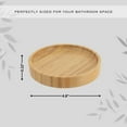 thumbnail image 3 of Natural Bamboo Soap Dish - Eco-Conscious Wooden Bar Soap Holder, Elegant Round Design - Perfect Accessory for Bathroom & Kitchen Sinks, Durable Tray for Soap Storage, 3 of 6