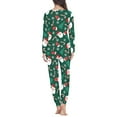 thumbnail image 3 of FKELYI Size L Cute Santa Women Pjs Lightweight Christmas Tree Pullover Pants Loose Sleepwear Casual Long Sleeve Women Pajamas Set of 2, 3 of 5