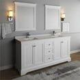 thumbnail image 2 of Fresca Windsor 72" Matte White Traditional Double Sink Bathroom Vanity with Mirrors, 2 of 11
