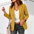 thumbnail image 4 of cocolona Blazers for Women Long Sleeve Lapel Button Open Front Suit Jacket Business Casual Work Blazer with Pockets, 4 of 8