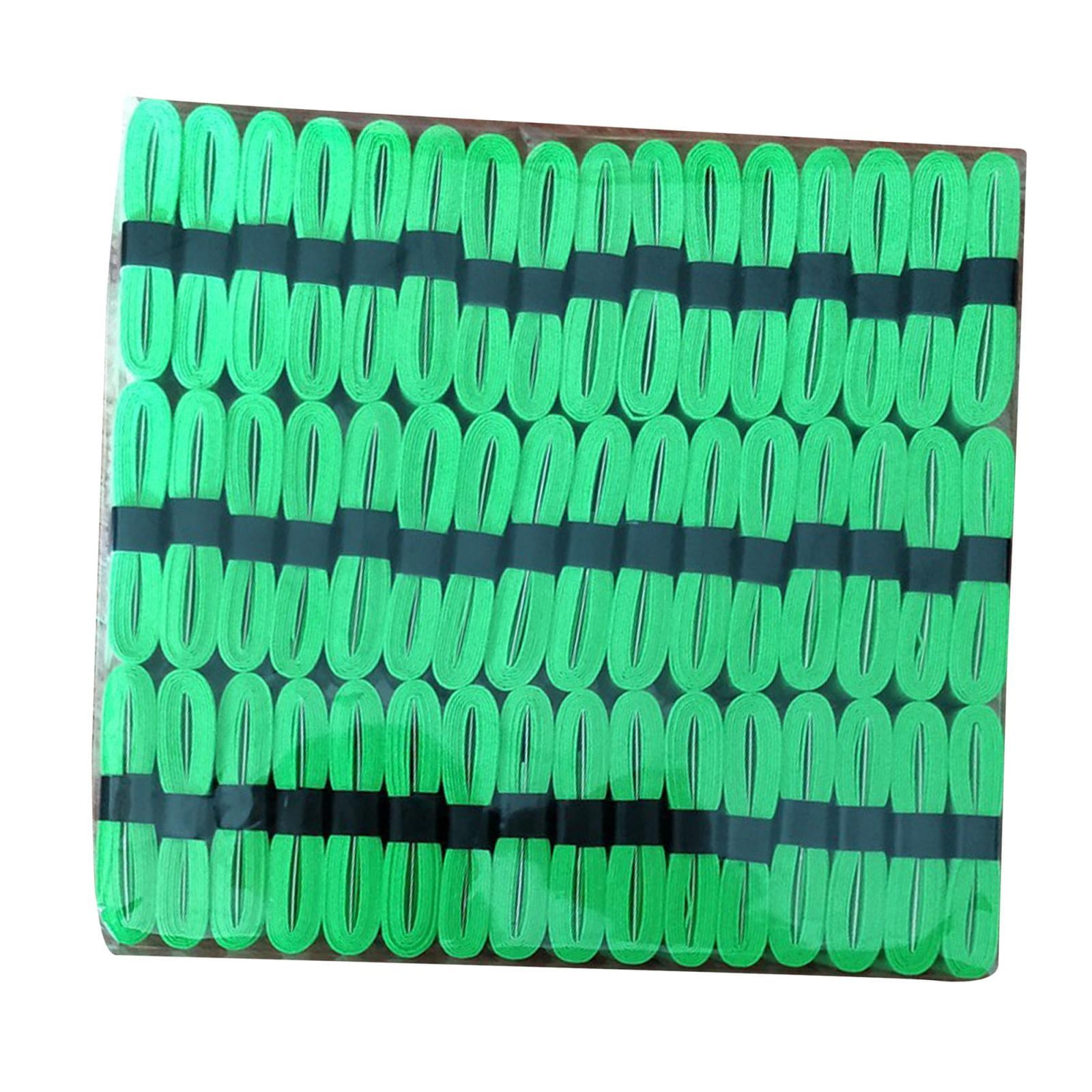 48Pcs Tennis Racket Grip Tape Badminton Squash Racquet Grip Handle Grip Band for green