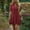 Dresses-408Wine, variant on Gamivast Dresses for Women Linen Collared V-Neck Short Sleeve Tiered Mini Dress Casual Loose Fit Babydoll Swing Dress Flowy Summer Vacation Sundress Hot Pink M