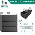 thumbnail image 2 of 3 Drawer Lateral File Cabinet with Lock Heavy Duty Large Metal Filing Cabinet Home Office Cabinets Wide Steel Cabinets for Legal/Letter Size,Assembly Required, 2 of 13