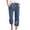 Navy, variant on Mrat Women's Cropped Pants Trousers Solid Color Drawstring Capris for Women Wide Leg Leggings Womens Cropped Pants