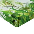 thumbnail image 2 of Ambesonne Nature Fitted Sheet, Plant Summer Garden, Twin Size, Green Blue, 2 of 3