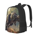 thumbnail image 2 of Daiia Jungle Dinosaur Backpack for Men and Women -Durable Backpack Large Capacity, Water-Resistant Bag with Adjustable Straps and Laptop Compartment, 2 of 9