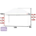 thumbnail image 2 of Tradesparker 8×12 Pop Up Canopy Tent-Commercial Instant Shelter-Trade Show Canopies with LED Curtain & 4 Dual-Row Casters,Weight Kit for Beach,Events,Parties,Camping,Gazebo Shade,Forest Green, 2 of 7