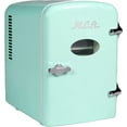 RCA Portable Retro 6can Mini Fridge RMIS129, Mint