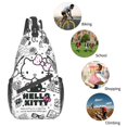 thumbnail image 4 of Hello Kitty Sling Bag for Women, Crossbody Sling Backpack Daybackpack, Cute Shoulder Bag Chest Bag for Travel Hiking Cycling, 15.3*7.2*3.5 Inch, 4 of 9
