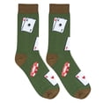 thumbnail image 2 of Crazy Socks, Funny Socks, Mens Womens, Graphic, Poker, Graphic Print Crew, Large, 2 of 6