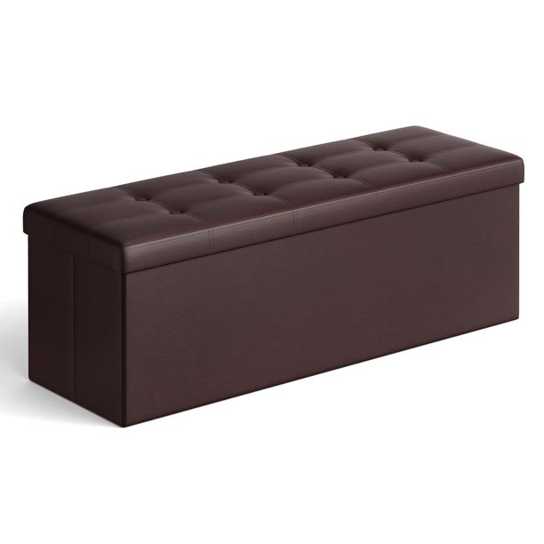 Banco de Almacenamiento, 38 x 110 x 38 cm, Soporta hasta 300 kg, para Sala de Estar, Dormitorio, Entrada