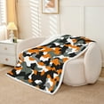 thumbnail image 2 of Erosebridal Army Camouflage Throw Blanket for Couch, Army Orange Plush Blanket, Military Camo Decor, 40x50, 2 of 7