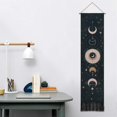 thumbnail image 2 of Moon Tapestry Psychedelic Wall Hanging Tapestries Tapestry Home Decoration for Bedroom 51 x 13 Inch (130 x 32 cm), Black, 2 of 4