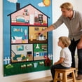 thumbnail image 6 of Interactive Felt Dollhouse Story Board - 104x75cm Sensory Learning Toy for Preschoolers 3+, Educational Play & Storytelling Set (1 Pack), 6 of 7