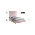 thumbnail image 2 of Meridian Furniture Via Rich Velvet Full Bed in Pink, 2 of 9