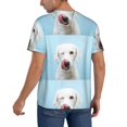 thumbnail image 2 of KLL Puppy Licks Nose for Men's Baseball Shirts,Short Sleeve Casual Shirts Button Down Shirt for Men Beach Summer Wedding Shirt-Large, 2 of 7