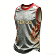 thumbnail image 2 of LNZGNM Soccer Cup 2026 Shirts for Men Oversized Mexico Jersey Brazil Jerseys Y2K V Neck Soccer Fan Tops,Green(XL), 2 of 4