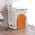 thumbnail image 6 of Naloa Orange Glitter Wood Non-Skid Bookend for Shelves,Book Ends for Heavy Books, Book Stand for CDs,1 Pair, 6 of 7