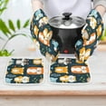 thumbnail image 6 of Small Animals Oven Mitts And Pot Holders Sets of 4 Oven Gloves Set Potholders for Kitchen Cooking Baking Grilling Anti Scald Hot Pads And Heat Resistant, 6 of 6