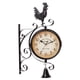 thumbnail image 1 of Reloj de pared, reloj de estación retro de doble cara, reloj de pared de araña redondo con Numerales arábigos, 1 of 8