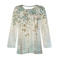 thumbnail image 4 of Long Cardigan Mode Femme T-shirt Ample Imprimé Blouse à Manches Longues Col Rond Hauts Décontractés Cardigans pour Femmes en Liquidation, 4 of 4