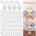 thumbnail image 1 of (White)64 Pieces Hanger Hooks Connecting Hooks for Hangers Hanging Hook Connector Mini Cascading Hangers Space Saving in Closets, 1 of 5