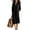 Black_1060, variant on Summer Dresses for Women 2026 Fashion Casual Collared Long Sleeve Dress Cotton Hemp Shirt Long Skirt Cardigan Commuter Dress Green 2XL