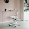 thumbnail image 2 of Clear Acrylic Desk Chair - Armless Office Chair, Height Adjustable, Rolling Chair - Modern Ghost Chair, Perfect for Home Office or Vanity with Swivel Functionl, Single, 2 of 6