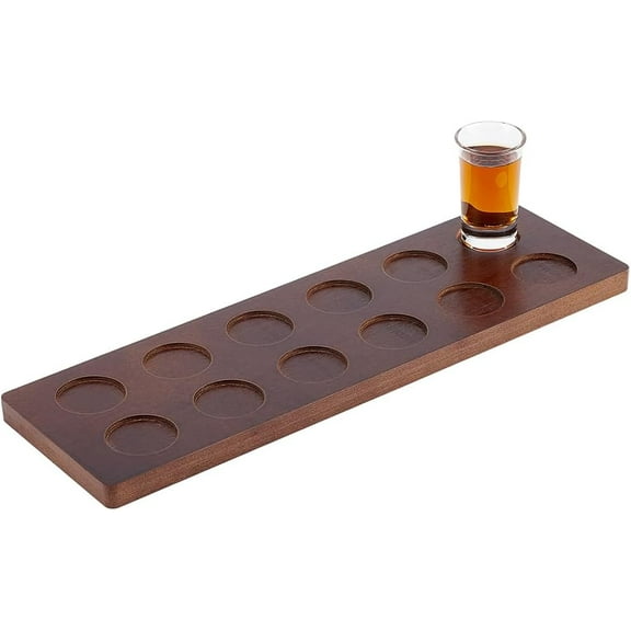 Tequila Shot Board Glass Holder 12pcs Glasses Wooden Flight Glass Cup Tray Tequila Gifts Bar Serving Trays