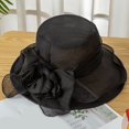 thumbnail image 2 of Sombrero de sol para mujer Floral: Gorro de playa de ala ancha de gasa transpirable Gorra de viaje para dama, 2 of 8