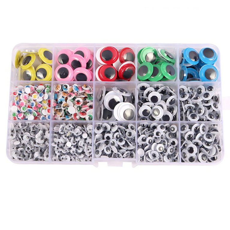 ODOMY 752pcs Colorful Plastic Safety Eyes and Noses Multiple Sizes