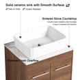 thumbnail image 4 of BNK 60 Inch Freestanding Bathroom Vanity with White Ceramic Sink, Modern Floor Standing Bathroom Vanity Set, Single Bathroom Vanity and Sink Combo, with 5 Doors, 4 of 10