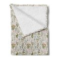 thumbnail image 2 of Vintage Soft Flannel Fleece Blanket, Garden Artwork Nature Theme with Herbs and Flowers Colorful Spring Season Elements, Cozy Plush for Indoor and Outdoor Use, 50" x 60", Multicolor, by Ambesonne, 2 of 5