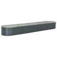 thumbnail image 3 of vidaXL Raised Garden Bed Raised Flower Bed Raised Garden Box Galvanized Steel, 3 of 18
