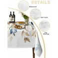 thumbnail image 2 of Orange Blue Botanical Table Cloth, Weeping Fall Eucalyptus Leaves Waterproof Tablecloth for Square Tables, Reusable Washable Fabric Table Cover for Restaurant Kitchen Dining Tables 54"x54", 2 of 6