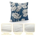 thumbnail image 4 of YINGXI Pillow Cover,Flower Blue Chinese Blossom Cushion Throw Pillow Covers Outdoor Sofa Couch Pillowcase 24x24in, 4 of 5