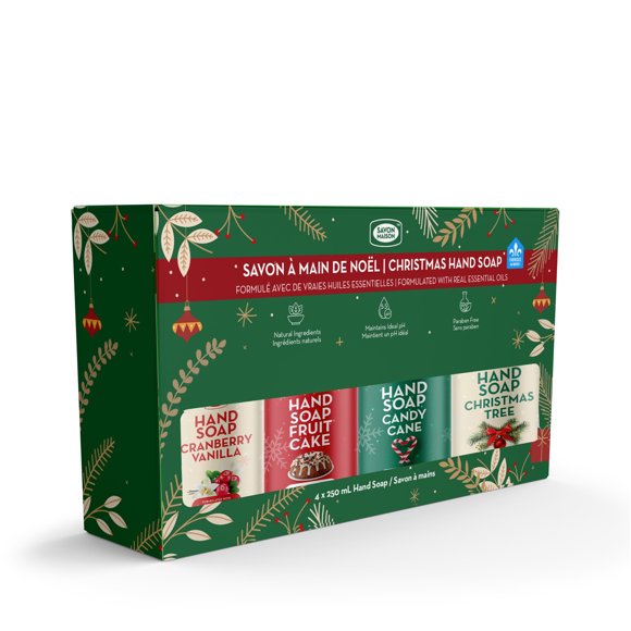 Soap House Hand Soap | Christmas Collection | Made With Real Essential Oils | 4 x 250ml
