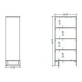 thumbnail image 5 of Lexington Contemporary Modern Bookcase with 4 Shelves in Maple Engineered Wood, 5 of 10