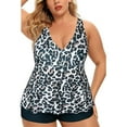 thumbnail image 2 of HAWEE Womens Plus Size Tankini Swimsuits with Shorts Two Piece Bathing Suit Floral Printed Swimwear, 2 of 4